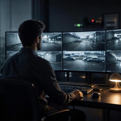 Silent Watch in the Surveillance Room